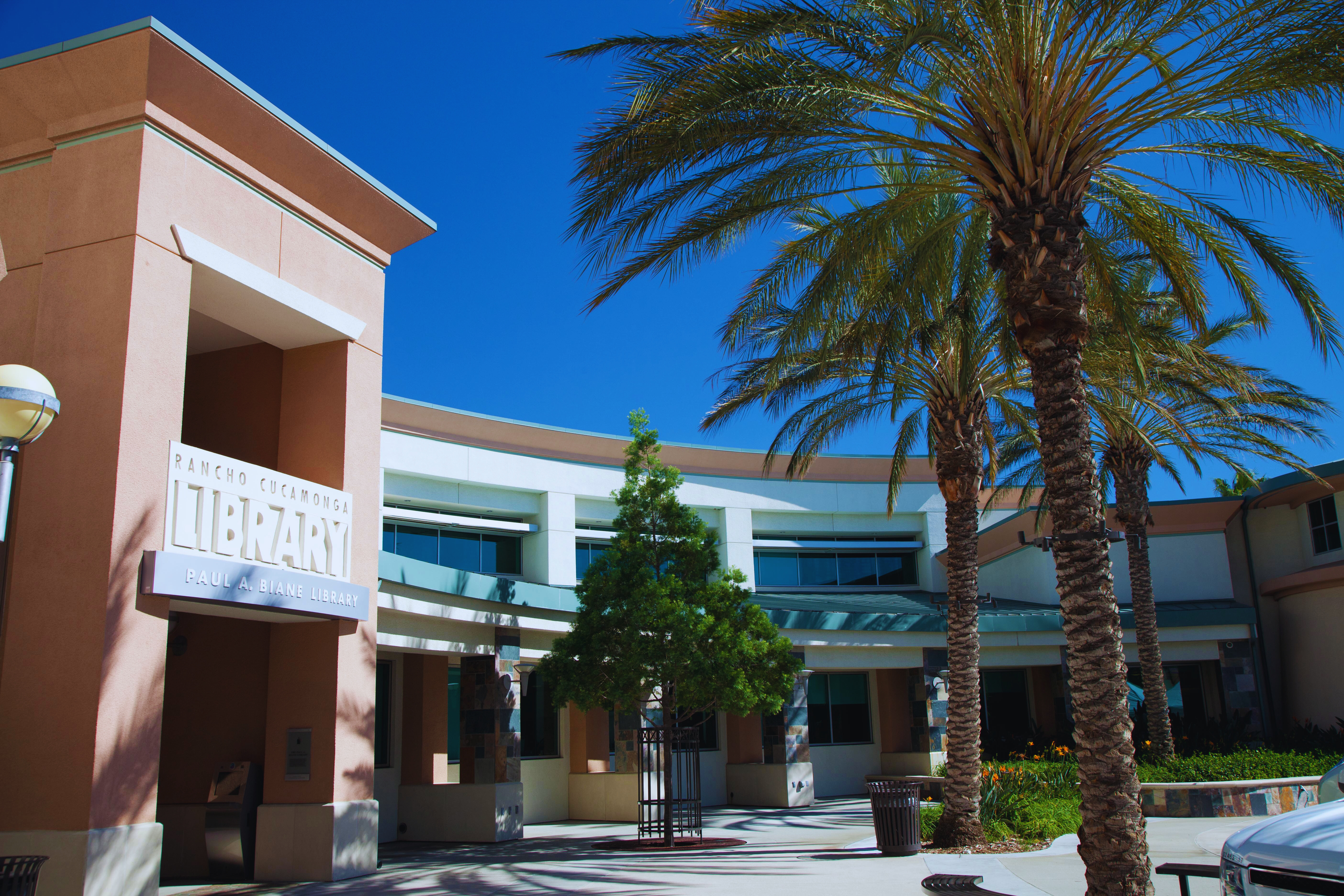 photograph of Paul Biane Library entrance